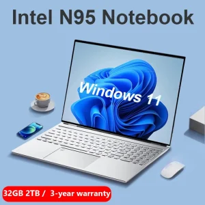 NEW 16'' Laptop Intel N95 32GB+2TB Display Windows 11 Pro Office Gaming Notebook