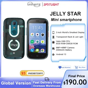 Unihertz Jelly Star Mini Smartphone 8GB 256GB Led