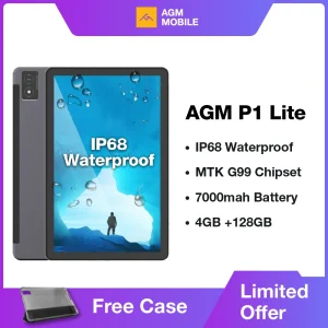 AGM PAD P1 LITE Waterproof 10.36" FHD+ Tablet, Free Drop Proof Case.