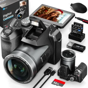 NBD Digital Camera 4K 64MP 16X Flip Camera